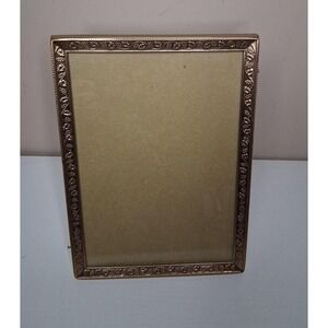 Vintage Gold Tone Ornate Floral Picture Frame 4.25 x 6.25 Photo Frame
